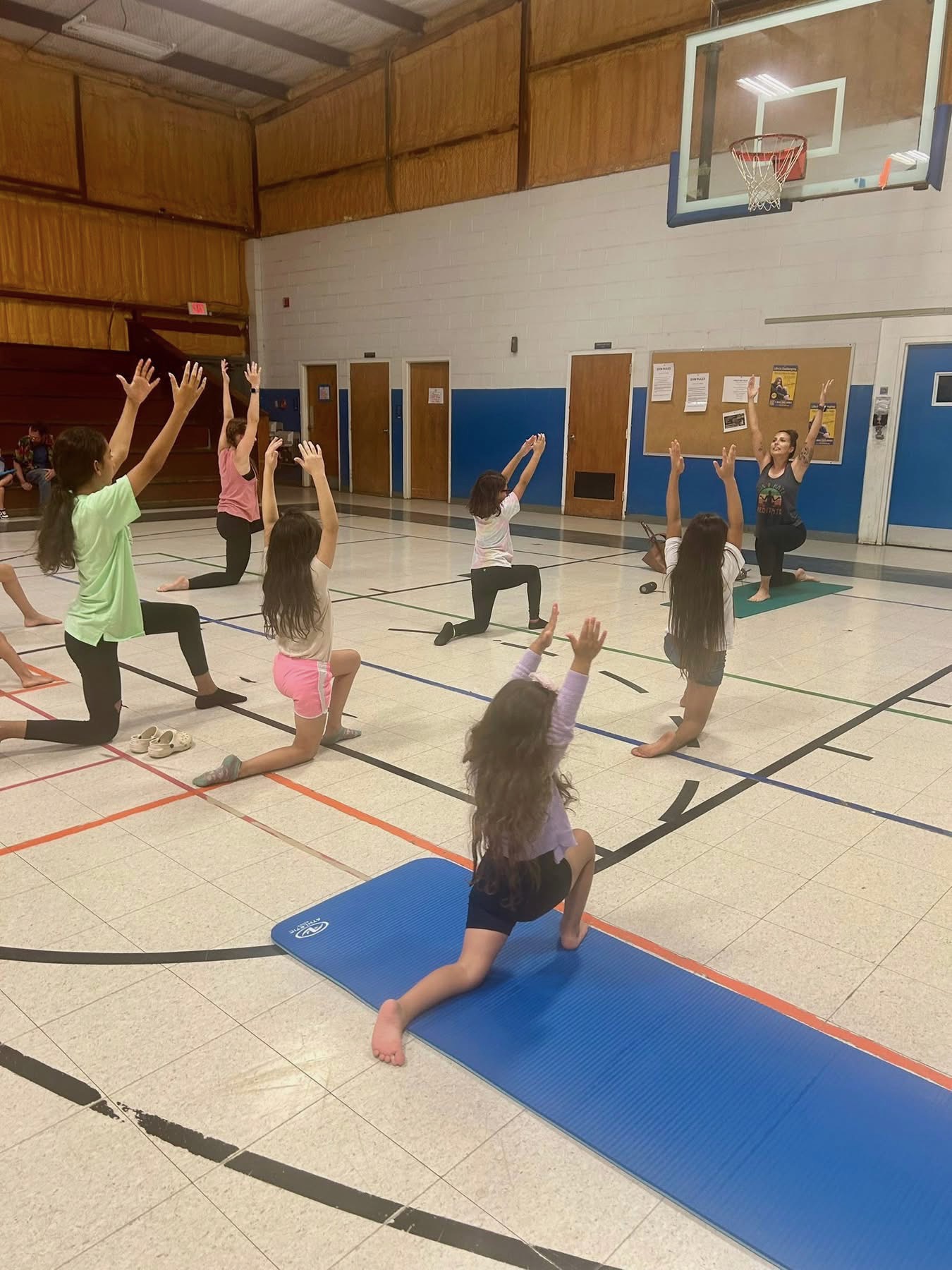 Indoor yoga workshop